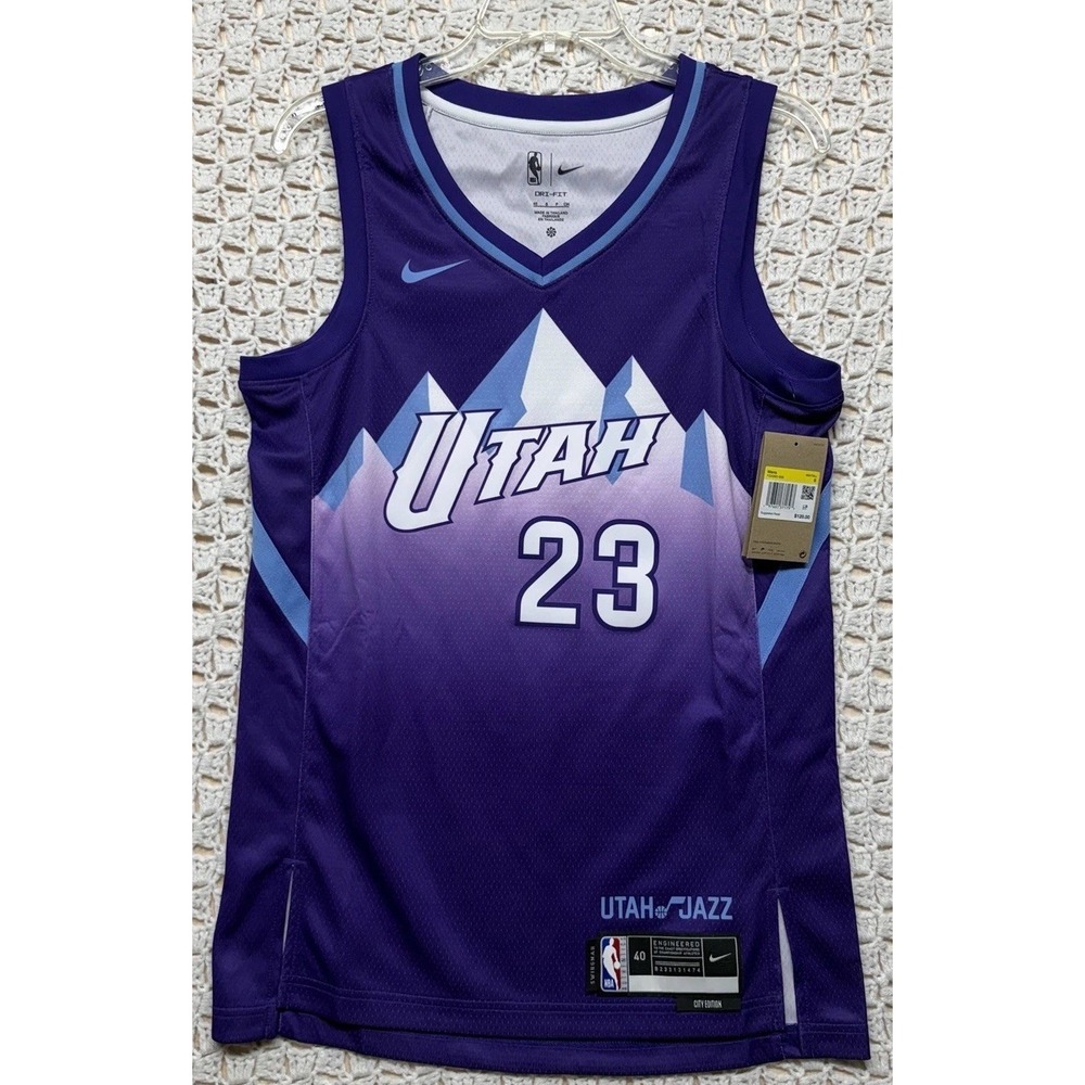 Utah Jazz Jersey Mens Sz S 40 Walter Clayton Jr Purple Swingman Icon Bsktbll NWT